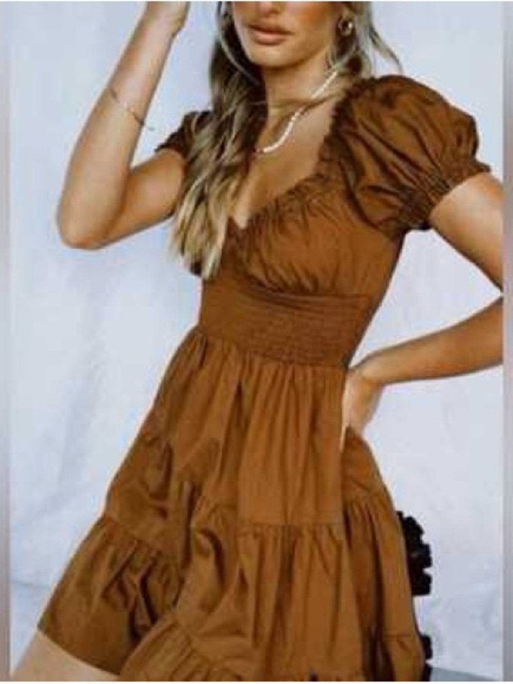Mable Fit & Flare Puff Sleeved Mini Dress